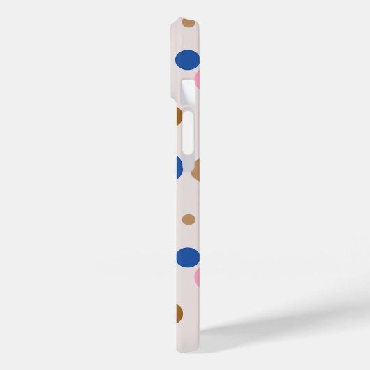 Modernes Monogram Polka Dot Muster Case-Mate iPhone Hülle (Rückseite / Links)