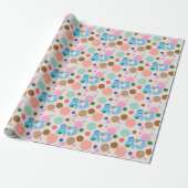 Modernes Monogram Polka Dot Muster Geschenkpapier (Ungerollt)