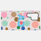 Modernes Monogram Polka Dot Muster Samsung Galaxy Hülle (Rückseite (Horizontal))