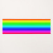 Modernes Monogram Rainbow Ombre Hahnentrittmuster  Yogamatte (Rückseite (Horizontal))