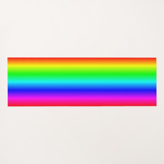 Modernes Monogram Rainbow Ombre Hahnentrittmuster  Yogamatte (Rückseite (Horizontal))