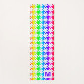 Modernes Monogram Rainbow Ombre Hahnentrittmuster  Yogamatte (Vorderseite)