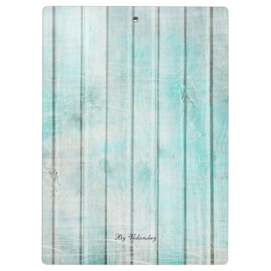 Modernes Monogram Retro Vintages Muster Klemmbrett (Rückseite)