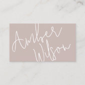 Modernes Monogram Script Stilvoll blush Bold Visitenkarte (Vorderseite)