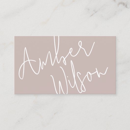 Modernes Monogram Script Stilvoll blush Bold Visitenkarte (Vorderseite)