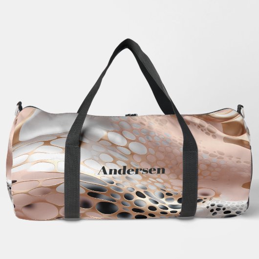 Modernes Monogram Seashell Design Duffle Bag (Vorderseite)
