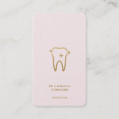 Modernes Monogram Zahnpink Gold Visitenkarte (Vorderseite)