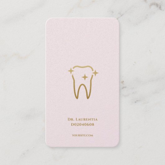 Modernes Monogram Zahnpink Gold Visitenkarte (Vorderseite)