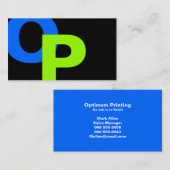 Modernes Monogramm 22 Visitenkarte (Vorne/Hinten)