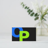 Modernes Monogramm 22 Visitenkarte (Stehend Vorderseite)