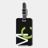 Modernes Monogramm 23 Gepäckanhänger (Vorderseite vertikal)