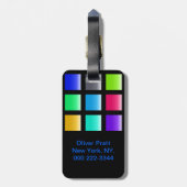 Modernes Monogramm 23 Gepäckanhänger (Rückseite vertikal)