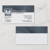 Modernes Monogramm - Abstrakte Räder Visitenkarte (Vorne/Hinten)