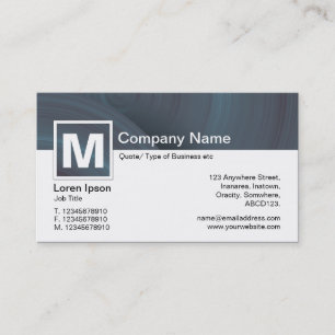 Modernes Monogramm - Abstrakte Räder Visitenkarte