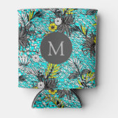 Modernes Monogramm Abstrakter Exotik Dosenkühler (Vorderseite)