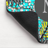 Modernes Monogramm Abstrakter Exotik Mousepad (Ecke)