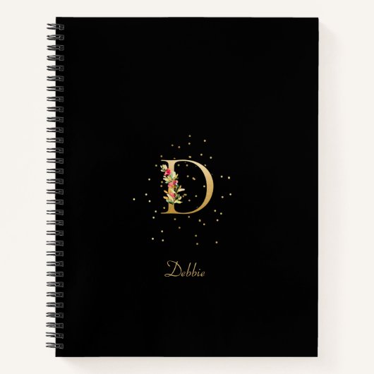 Modernes Monogramm Anfangsbuchstabe D Muster Notizblock (Vorderseite)