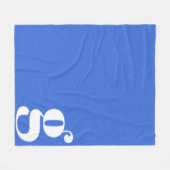 Modernes Monogramm Anfangsbuchstabe Süßes Hellblau Fleecedecke (Vorderseite (Horizontal))