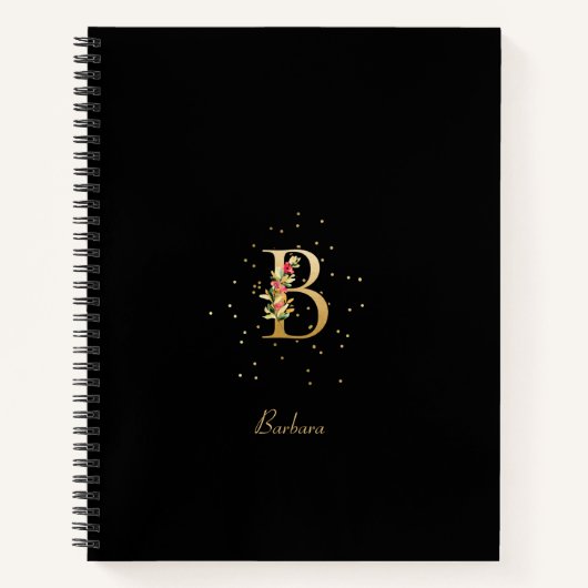 Modernes Monogramm Anfangsbuchstaben B Muster Notizblock (Vorderseite)