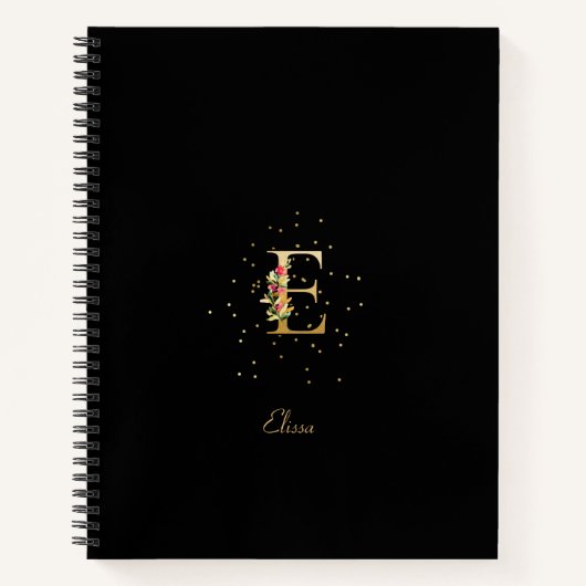 Modernes Monogramm Anfangsbuchstaben E Muster Notizblock (Vorderseite)