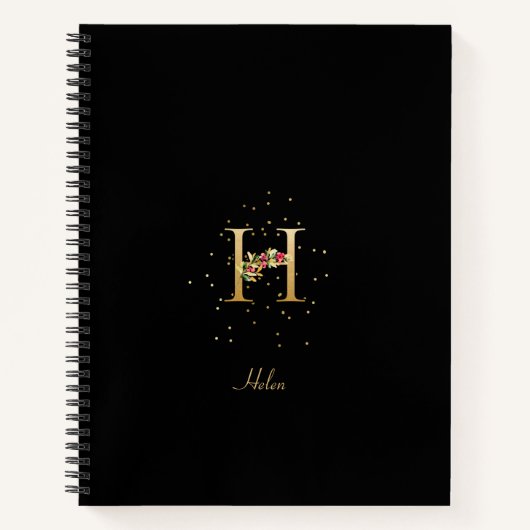 Modernes Monogramm Anfangsbuchstaben H Muster Notizblock (Vorderseite)