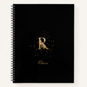 Modernes Monogramm Anfangsbuchstaben R Muster Notizblock (Vorderseite)