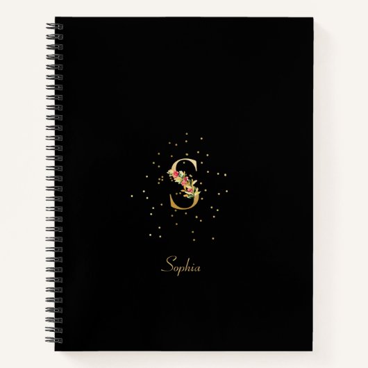 Modernes Monogramm Anfangsbuchstaben S Muster Notizblock (Vorderseite)