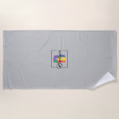 Modernes Monogramm Anfangsfarbbuchstabe B hellgrau Strandtuch (Vorderseite)