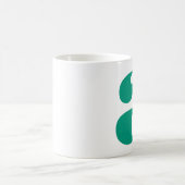 Modernes Monogramm-Anfangsschreiben in Emerald Gre Kaffeetasse (Mittel)