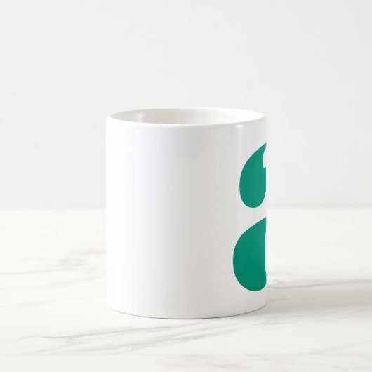 Modernes Monogramm-Anfangsschreiben in Emerald Gre Kaffeetasse (Mittel)