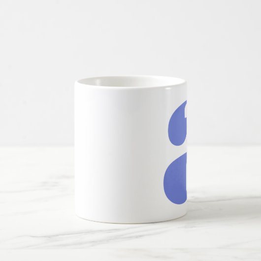 Modernes Monogramm-Anfangsschreiben in Periwinkle Kaffeetasse (Mittel)