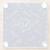 Modernes monogramm aquamarines türkisfarbenes Beer Glasuntersetzer (Rückseite)