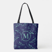 Modernes monogramm aquamarines türkisfarbenes Beer Tasche (Rückseite)