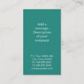 Modernes Monogramm (Aquarell grün) Visitenkarte (Rückseite)