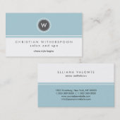 Modernes Monogramm-ästhetische Visitenkarte (Vorne/Hinten)