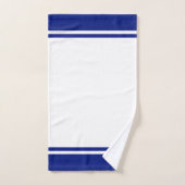 Modernes Monogramm auf Blau und Weiß Badhandtuch Set (Handtuch)
