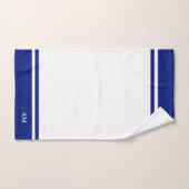 Modernes Monogramm auf Blau und Weiß Badhandtuch Set (Handtuch)