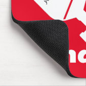 Modernes Monogramm Auge, Pickleball Rot weiß Mousepad (Ecke)