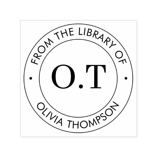 Modernes Monogramm aus der Bibliothek Permastempel (Design)