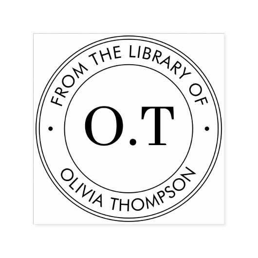 Modernes Monogramm aus der Bibliothek Permastempel (Design)