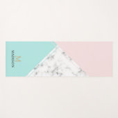 Modernes Monogramm aus Farbblock Yogamatte (Vorderseite (Horizontal))
