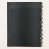 Modernes Monogramm aus gebürstetem Metall Planer (Rückseite)