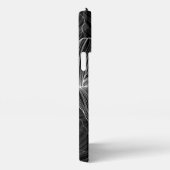 Modernes Monogramm aus Schwarz und Weiß iPhone Hülle (Rechte Seite)