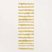 Modernes Monogramm aus Streifen und schwarzen Punk Yogamatte (Rückseite)