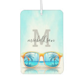 Modernes Monogramm Autolufterfrischer (Vorderseite)