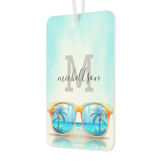 Modernes Monogramm Autolufterfrischer (Links)