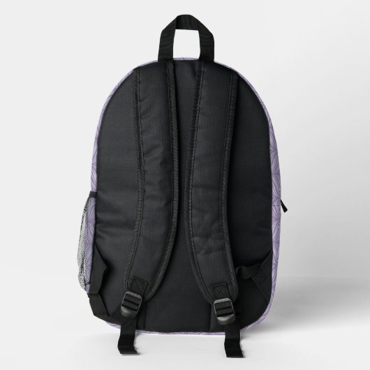 Modernes Monogramm Bedruckter Rucksack (Rückseite)