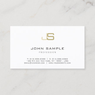 Modernes Monogramm Beruflich Elegant Einfach Visitenkarte