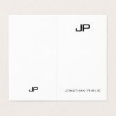 Modernes Monogramm Beruflich elegant Minimalistisc Visitenkarten (Außenseite Aufgefaltet)