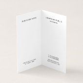 Modernes Monogramm Beruflich elegant Minimalistisc Visitenkarten (Innenseite)